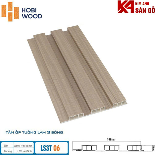 Tấm Ốp Tường Lam 3 Sóng Thấp HOBI LS-06